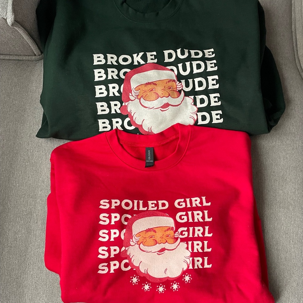 Couples Christmas sweatshirts